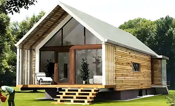 Modular steel-structure houseboat