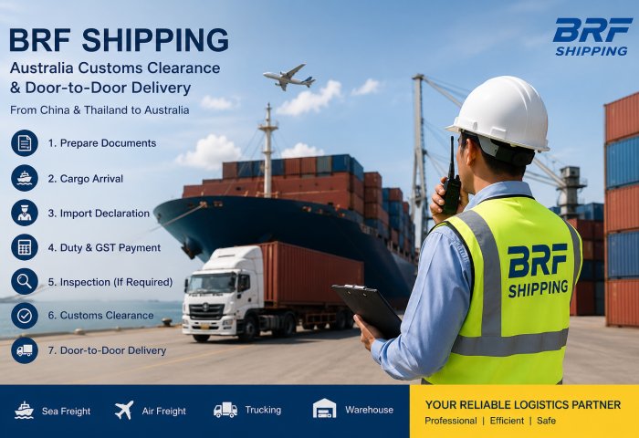 Australia Customs Clearance and Door-to-Door Delivery Process with BRF Shipping