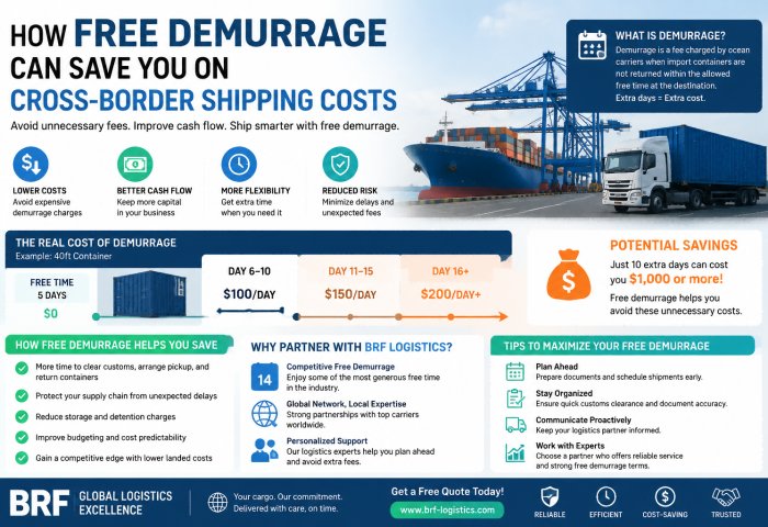 How Free Demurrage Can Help You Save on Cross-Border Shipping Costs | BRF Shipping