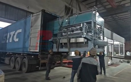 Old cardboard carton box recycling 4000 pieces per hour automatic egg tray molding machine finished shipment to India