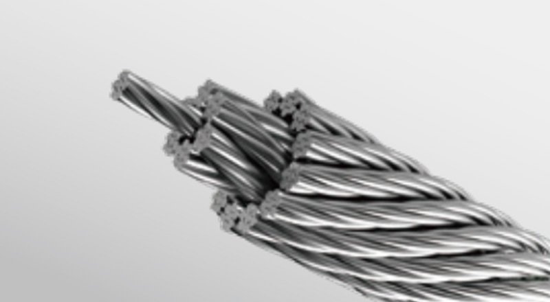 Diferentes superficies del cable de acero