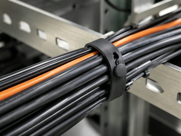 Heavy-Duty Reusable EPDM Rubber Cable Tie Strap for Wire and Cable Management