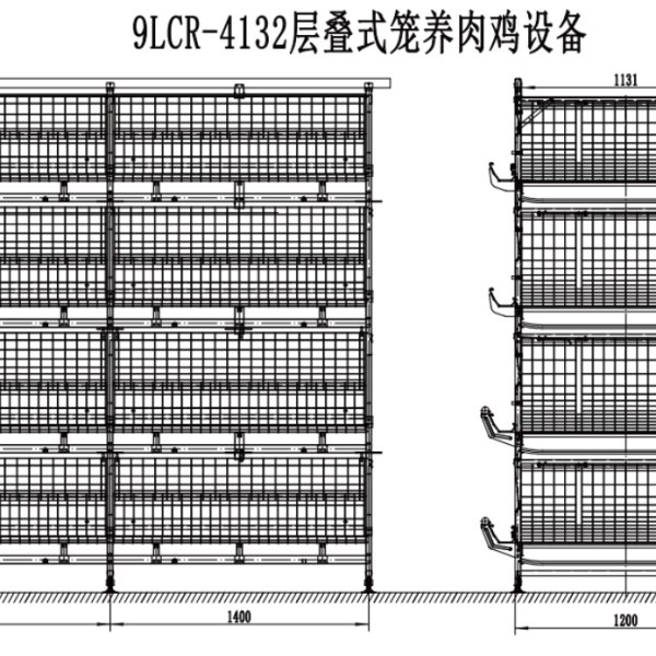  Automatic H Type Broiler Cage