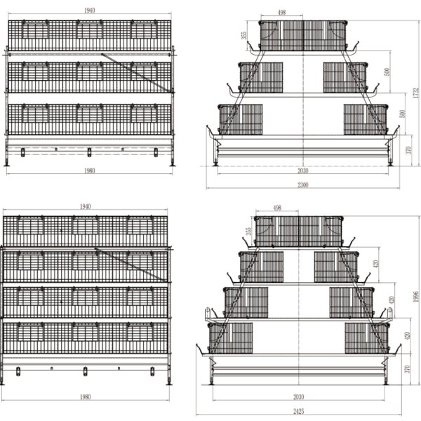 Automatic A Type Pullet Cage