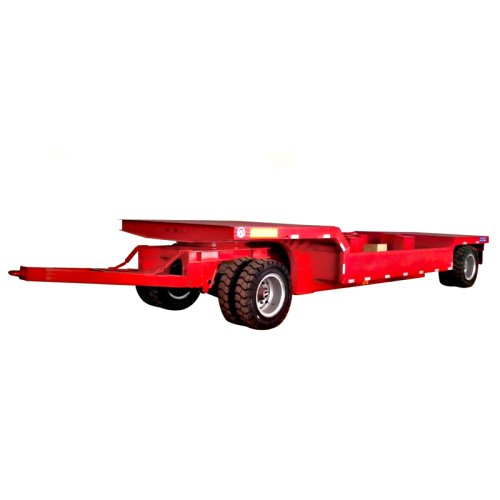 FLATBED PULLING CARGO TRAILER