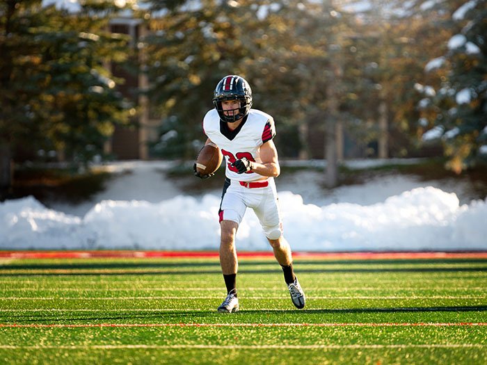 Safe synthetic rugby field for recreation