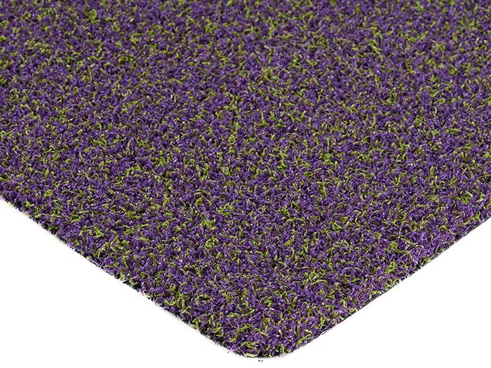 Artificial turf around amusement park rides