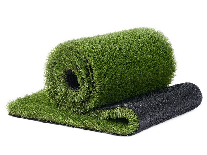 Realistic green dog running turf
