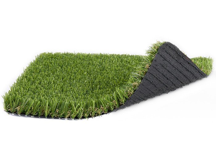 Lush green artificial turf enhancing hotel patio dining