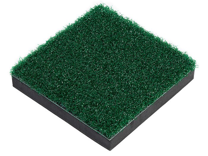 Cushioned synthetic sports turf for athletes