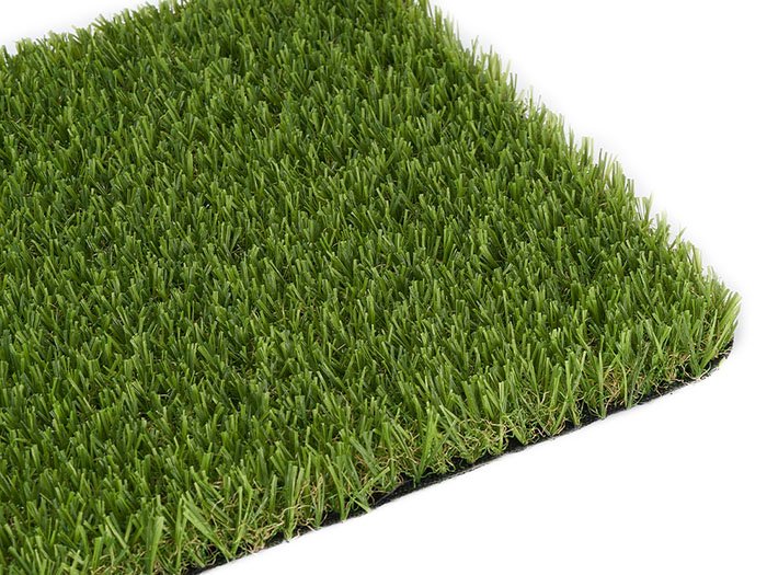 Lush green rooftop synthetic grass