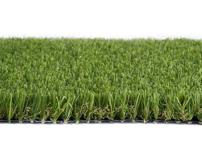 Durable artificial turf under hotel outdoor seating