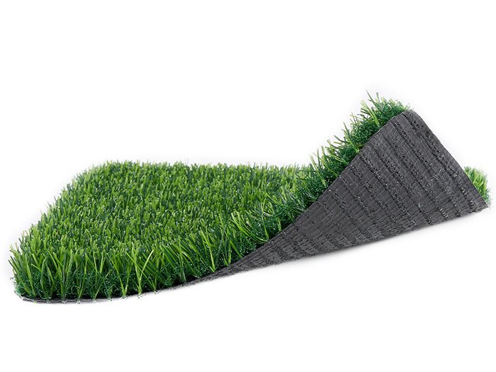 Artificial grass installation on shopping mall rooftop