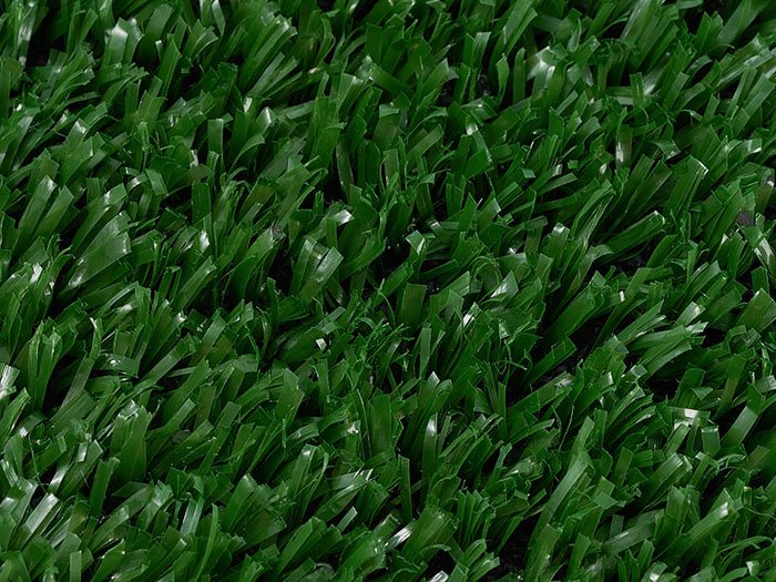 Lush green artificial turf in corporate outdoor space