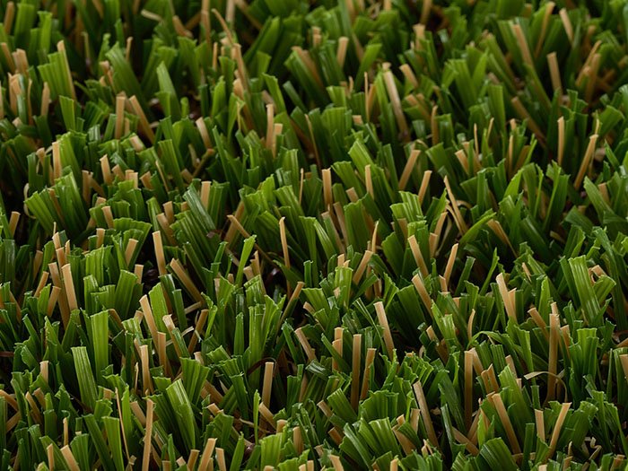 Synthetic turf installation in a shopping center