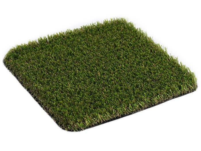 Artificial grass creating a green environment in a plaza