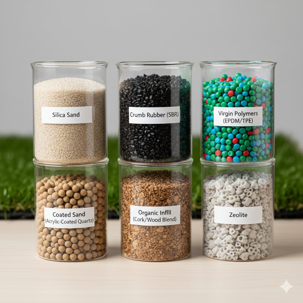 Common Types of Artificial Turf Infill Materials
