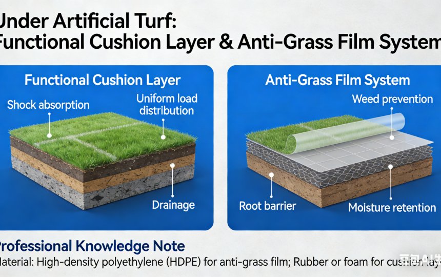 what goes under artificial turf