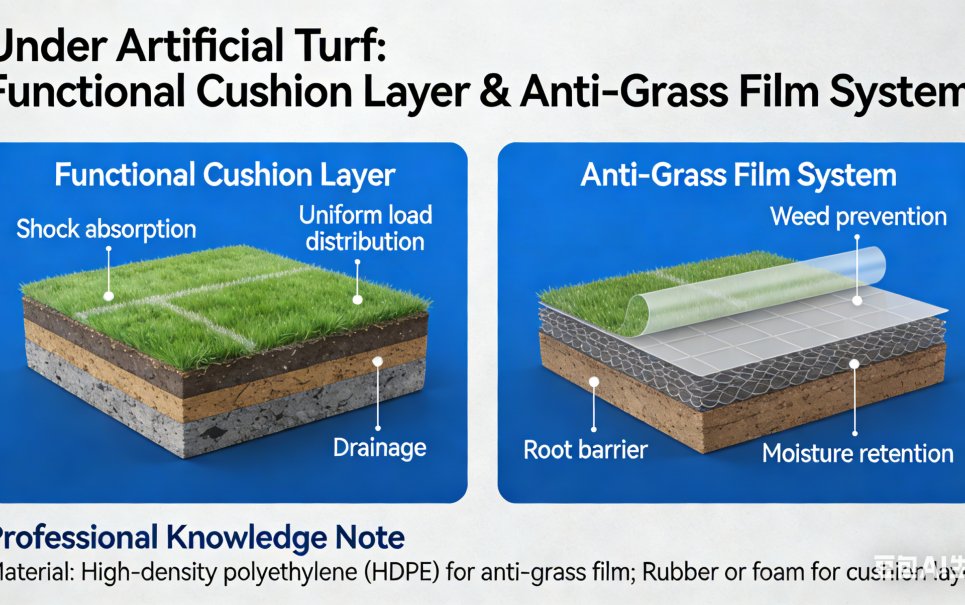 what goes under artificial turf