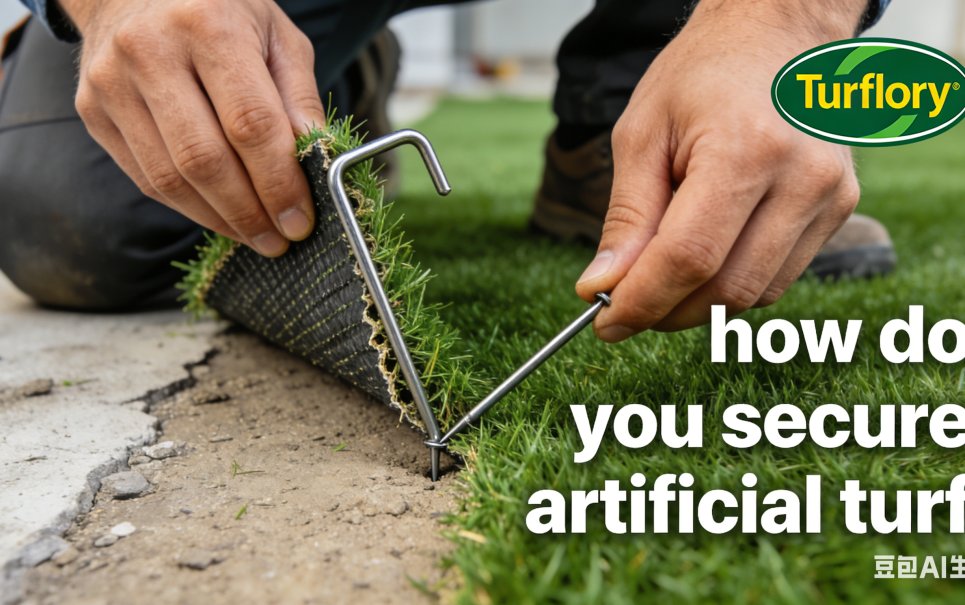 how do you secure artificial turf