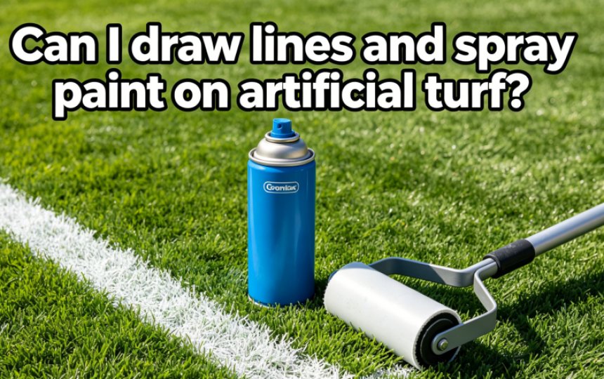 can you paint artificial turf, artificial grass line marking