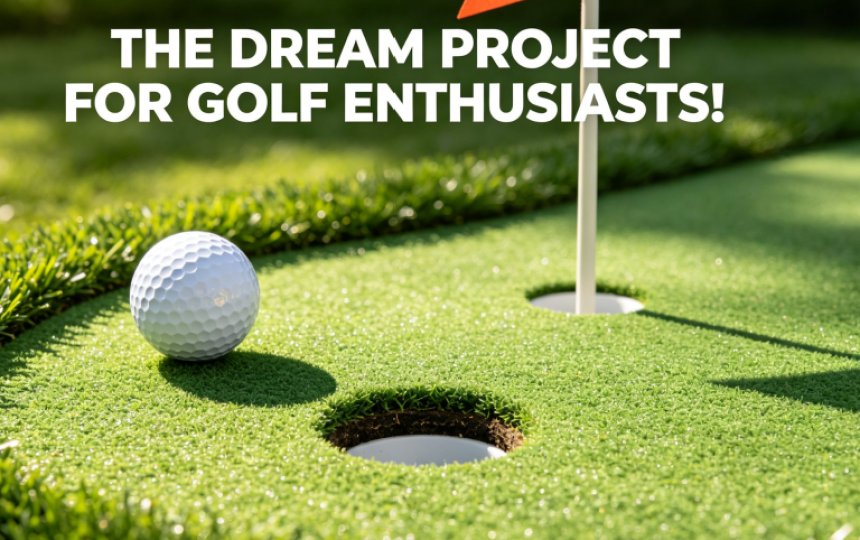 DIY backyard golf green