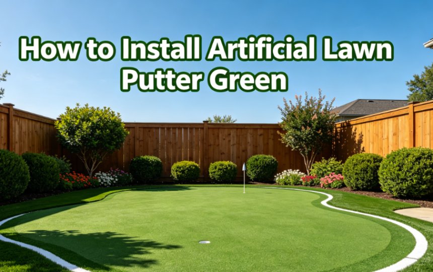 how to install artificial turf putting green