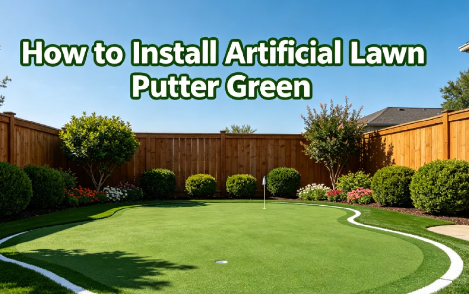 how to install artificial turf putting green
