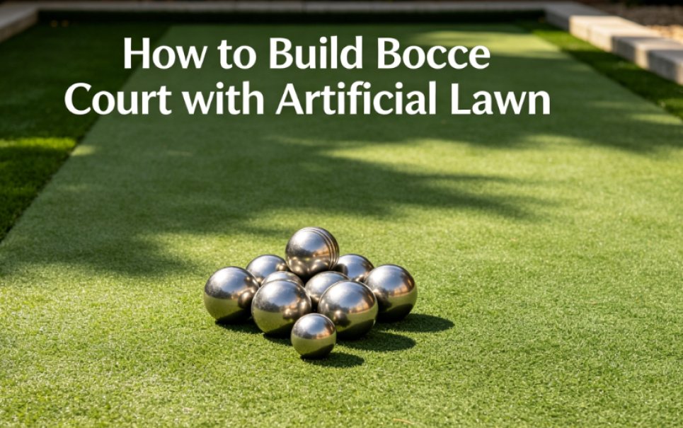 how to build a bocce ball court with artificial turf