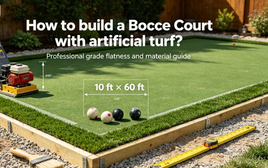 how to build a bocce ball court with artificial turf