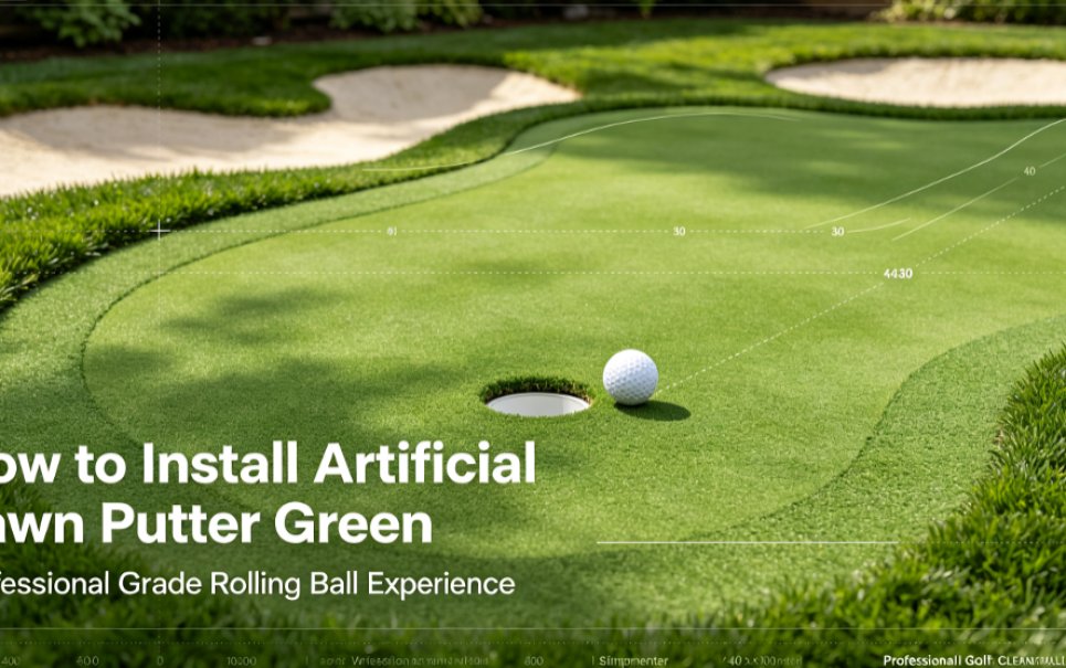 how to install artificial turf putting green