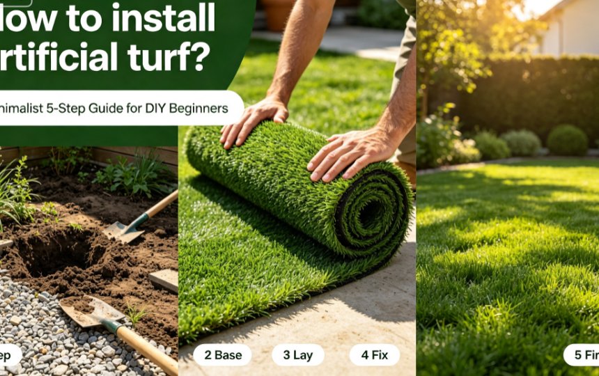 simple artificial grass installation
