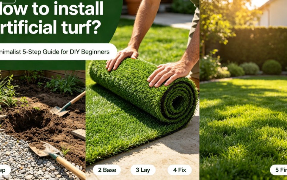 simple artificial grass installation