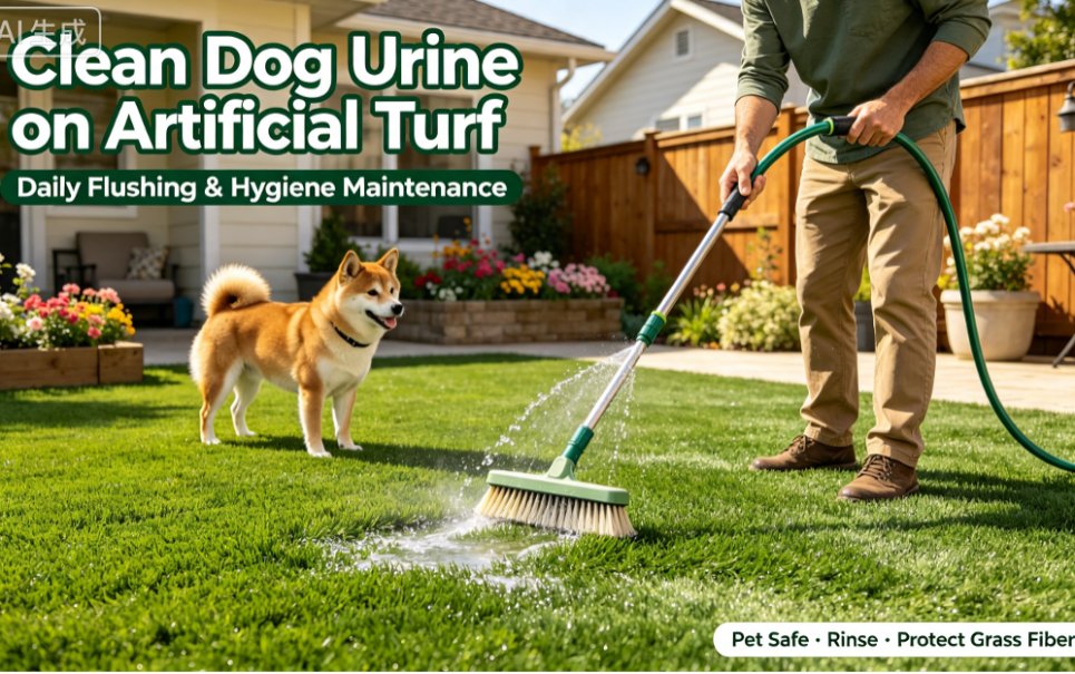  clean synthetic grass after dog