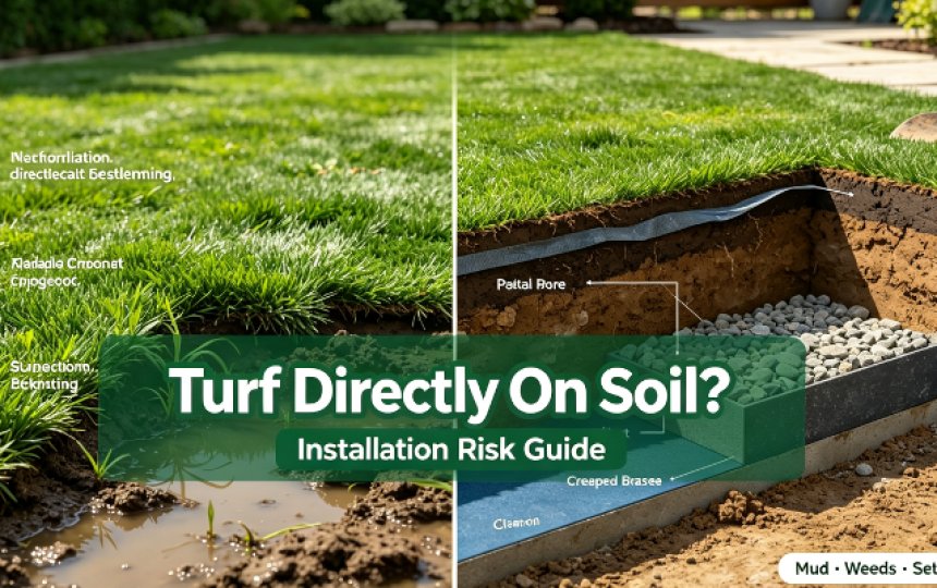 can you put artificial turf directly on soil