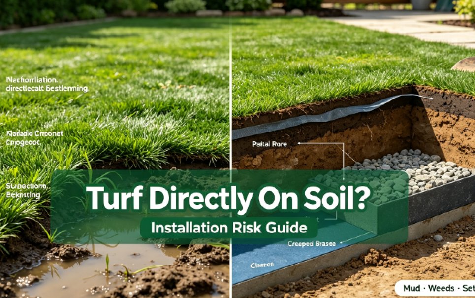can you put artificial turf directly on soil