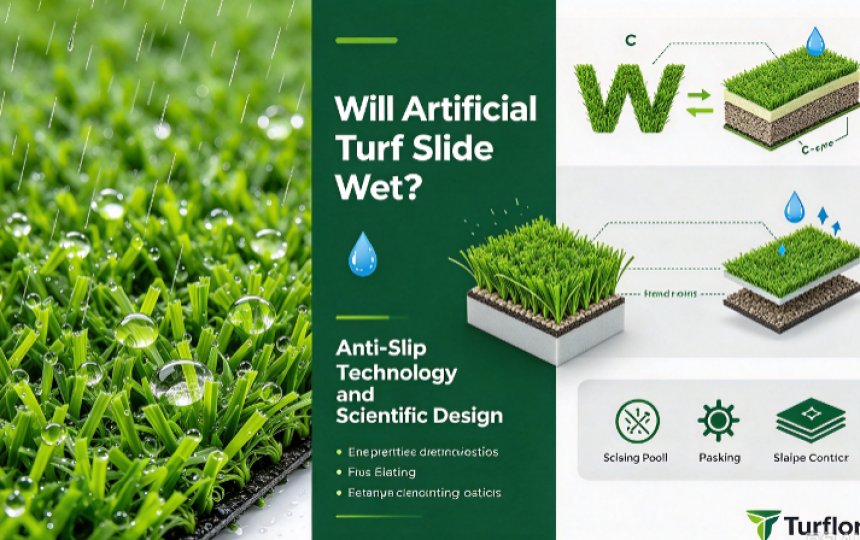 artificial turf slippery when wet