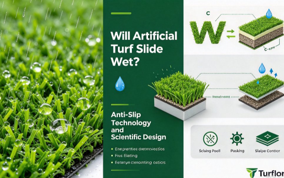 artificial turf slippery when wet