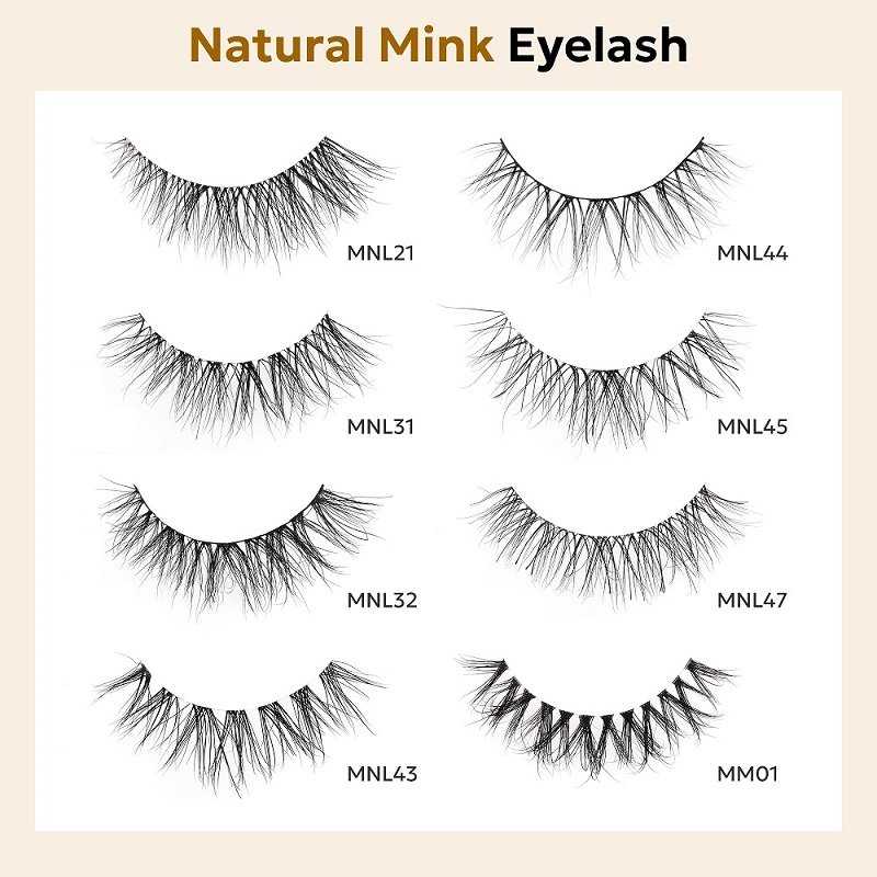 natural mink strip lashes