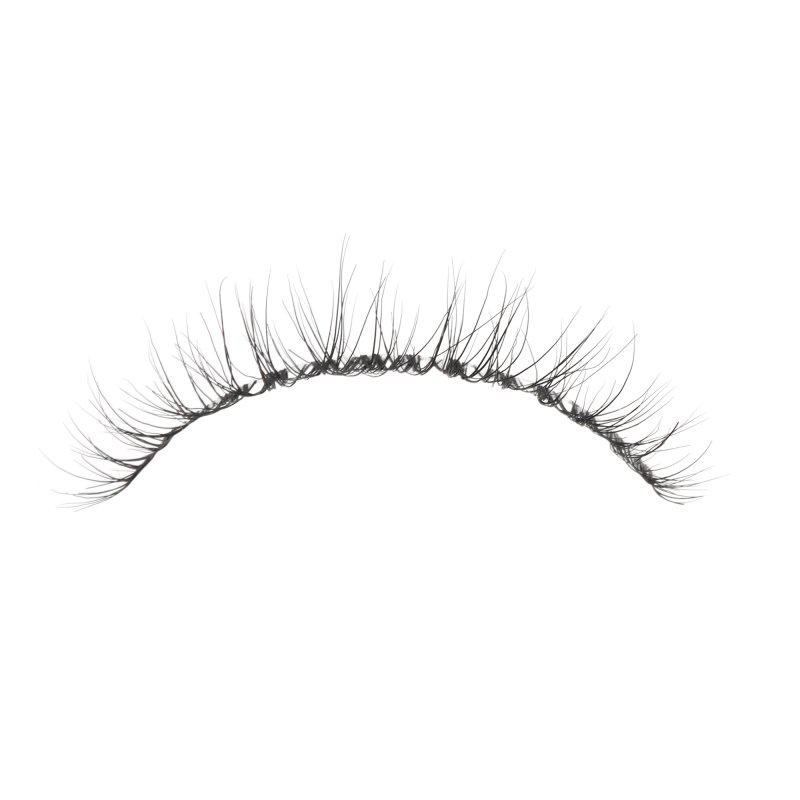 short natural mink lashes wearing effect