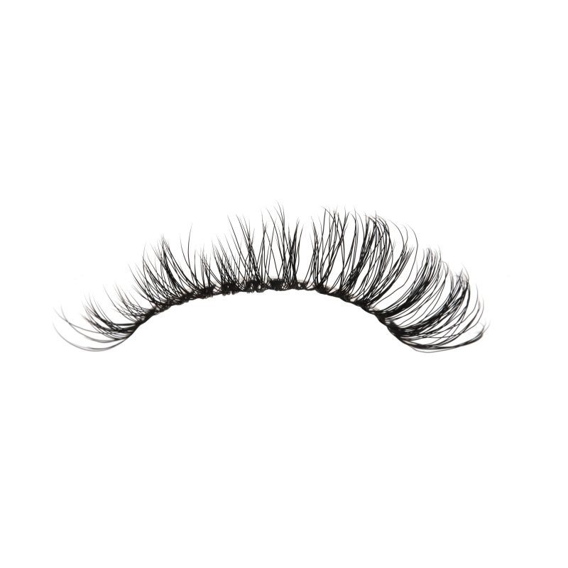 russian cat eye lashes strip wearing effect