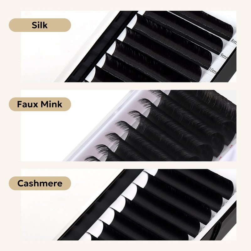 silk vs faux mink vs cashmere lash extensions
