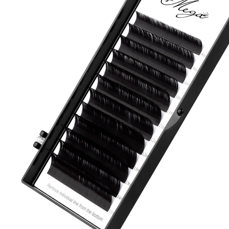 B curl volume lash trays