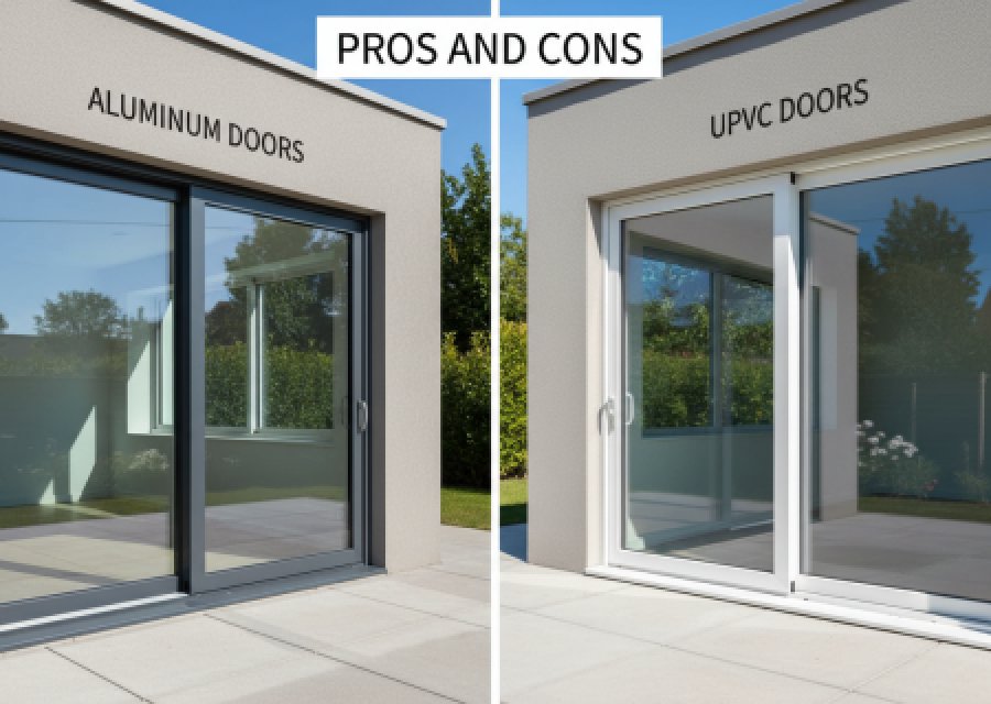 أبواب الألمنيوم مقابل أبواب UPVC: المزايا والعيوب