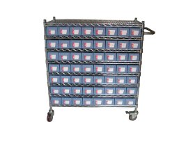 Carro con estanterías de alambre y compartimentos para estantes WST23-6109 (1177)