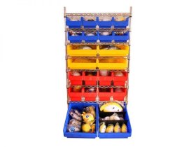 Estantería de alambre con contenedores Shelfull LWW600 (1104)