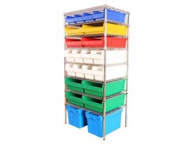 Estantería de alambre con contenedores Shelfull LWW500 (1108)