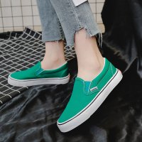 Variety of colors in slip-on canvas shoes