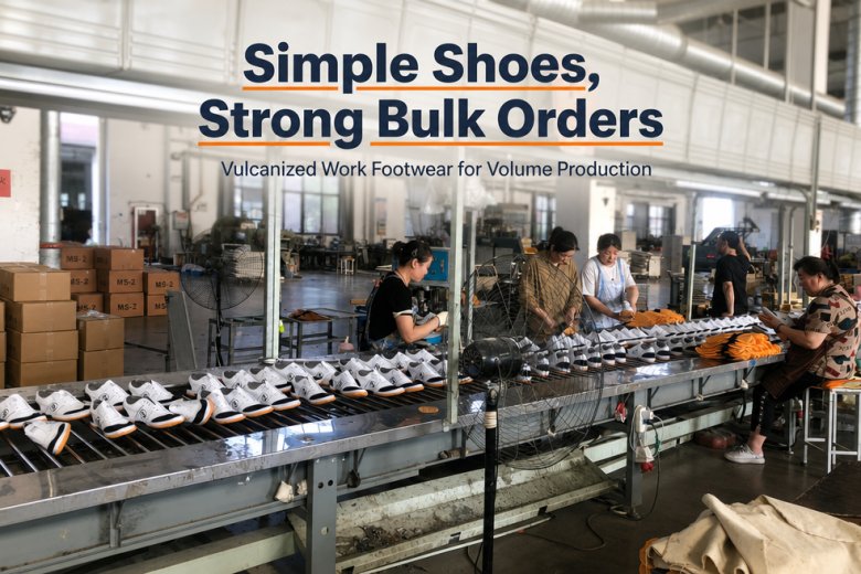 Why Are Simple Vulcanized Work Shoes Suitable for Large-Volume Footwear Orders?