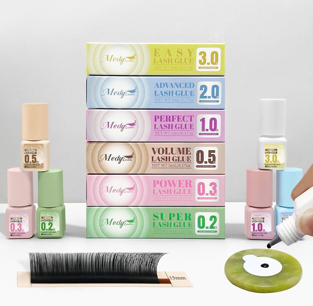 Medylashes Private Label EyeLashGlue for Lash Extension BlackClear KoreaFast Drying Eyelash Extension Glue Custom Logo Sensitive